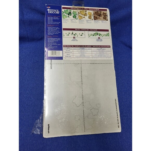 Plaid Stencil Decor Wall Stencil - British Colonial, Garden Lattice, English Ivy - Picture 7 of 9